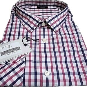 NEW‎ UNTUCKit Bonnet 3XL XXXLC Long Sleeve Button Up Shirt Blue Pink Gingham